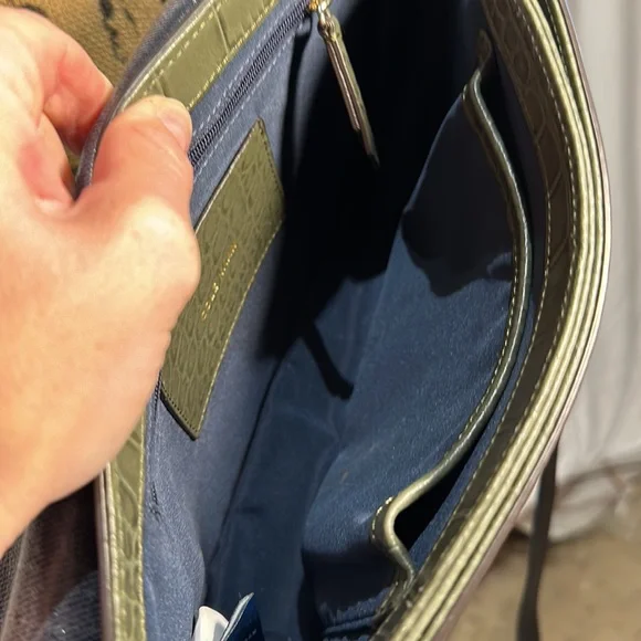 Cole Haan purse shoulder bag crossbody croc embossed leather Luxury - Picture 11 of 12